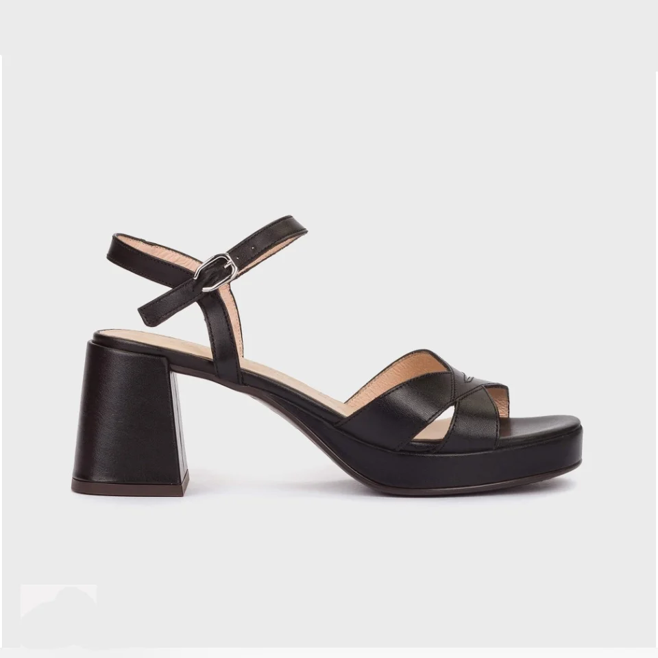 WONDERS BLOCK HEEL DRESS SANDAL BLACK - Image 4
