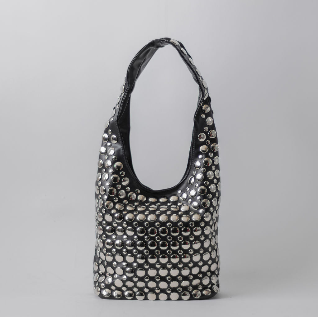 STUDDED HOBO-BLACK - Image 3