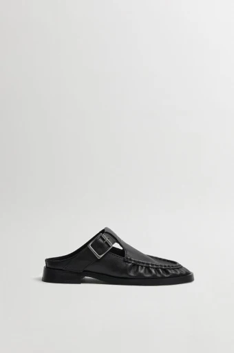 MIISTA Gianna Black Buckled Mules - Image 7