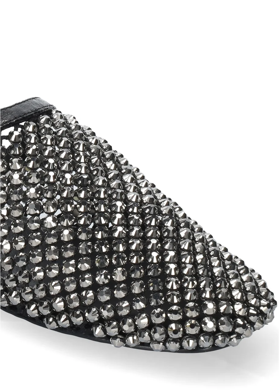 BIBI LOU JAY MULE-BLACK RHINESTONE - Image 4
