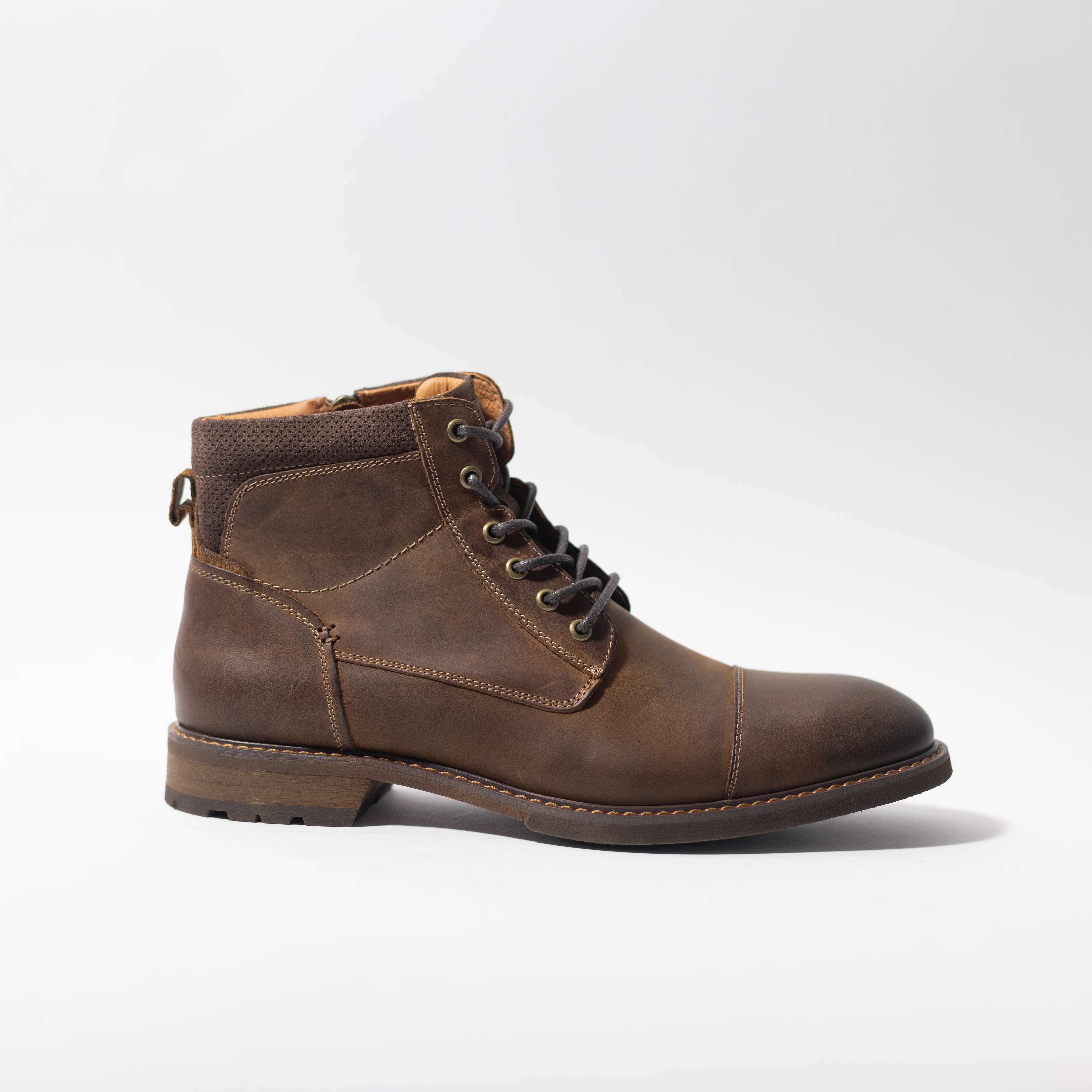 FLORSHEIM LODGE CAP TOE BOOT BROWN - Image 2